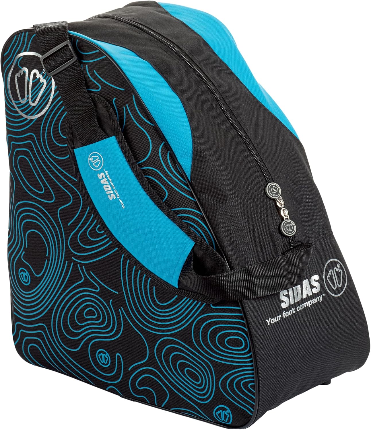 Detalle de Sac à chaussures de ski Sidas Boot Bag Black & Blue – Nylon résistant, taille medium