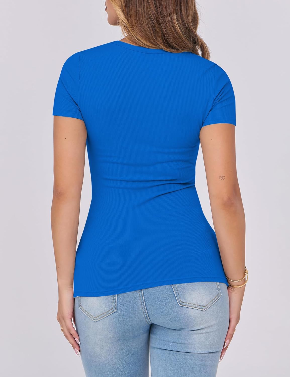 Thumbnail 3 de DUOEASE T-Shirt Damen Slim Fit Rundhals kurzarm – elegante Sommeroberteile für Outfits