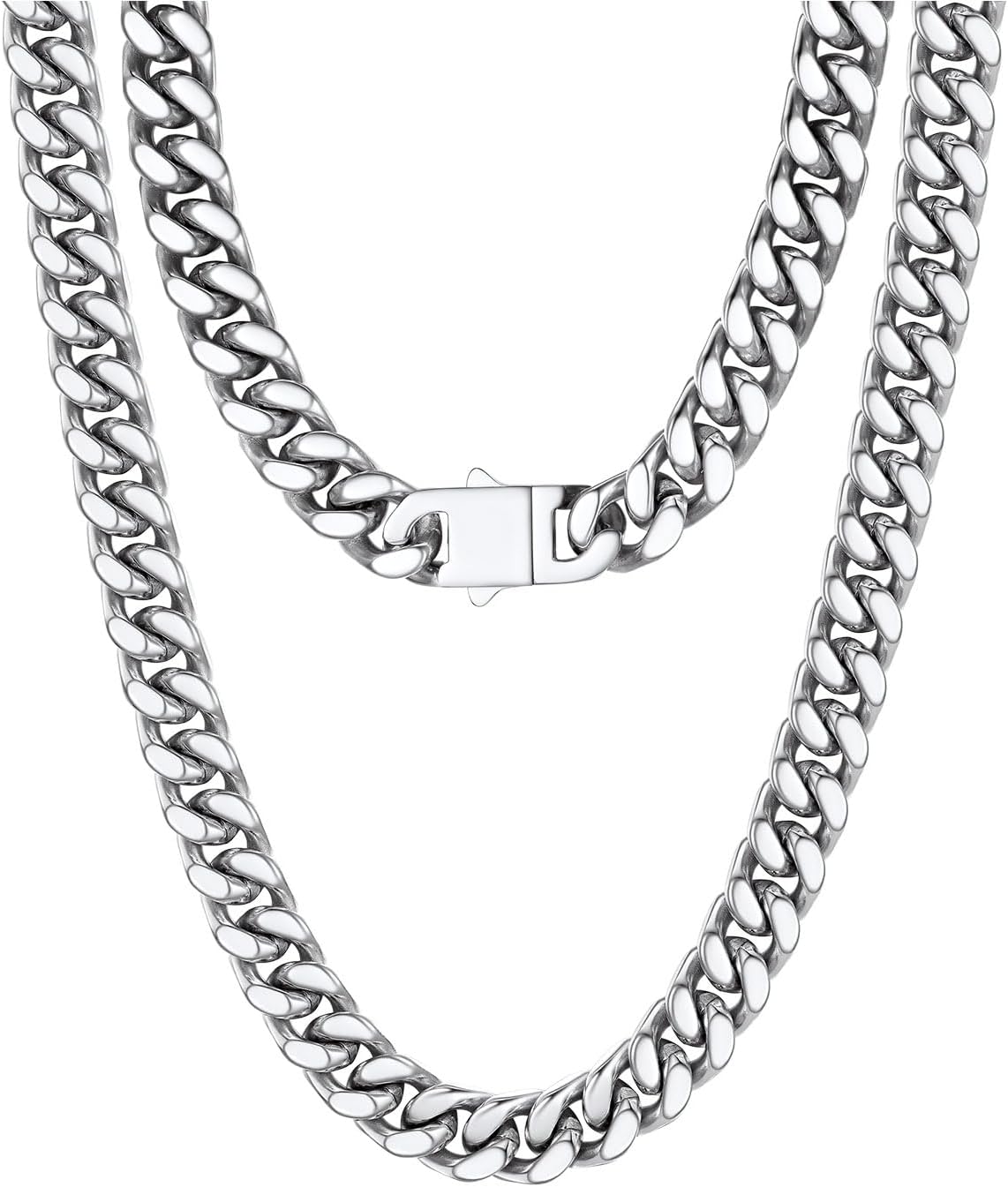 Detalle de Collana PROSTEEL a catena cubana 5/12/14 mm in acciaio inox 316L, da donna e uomo
