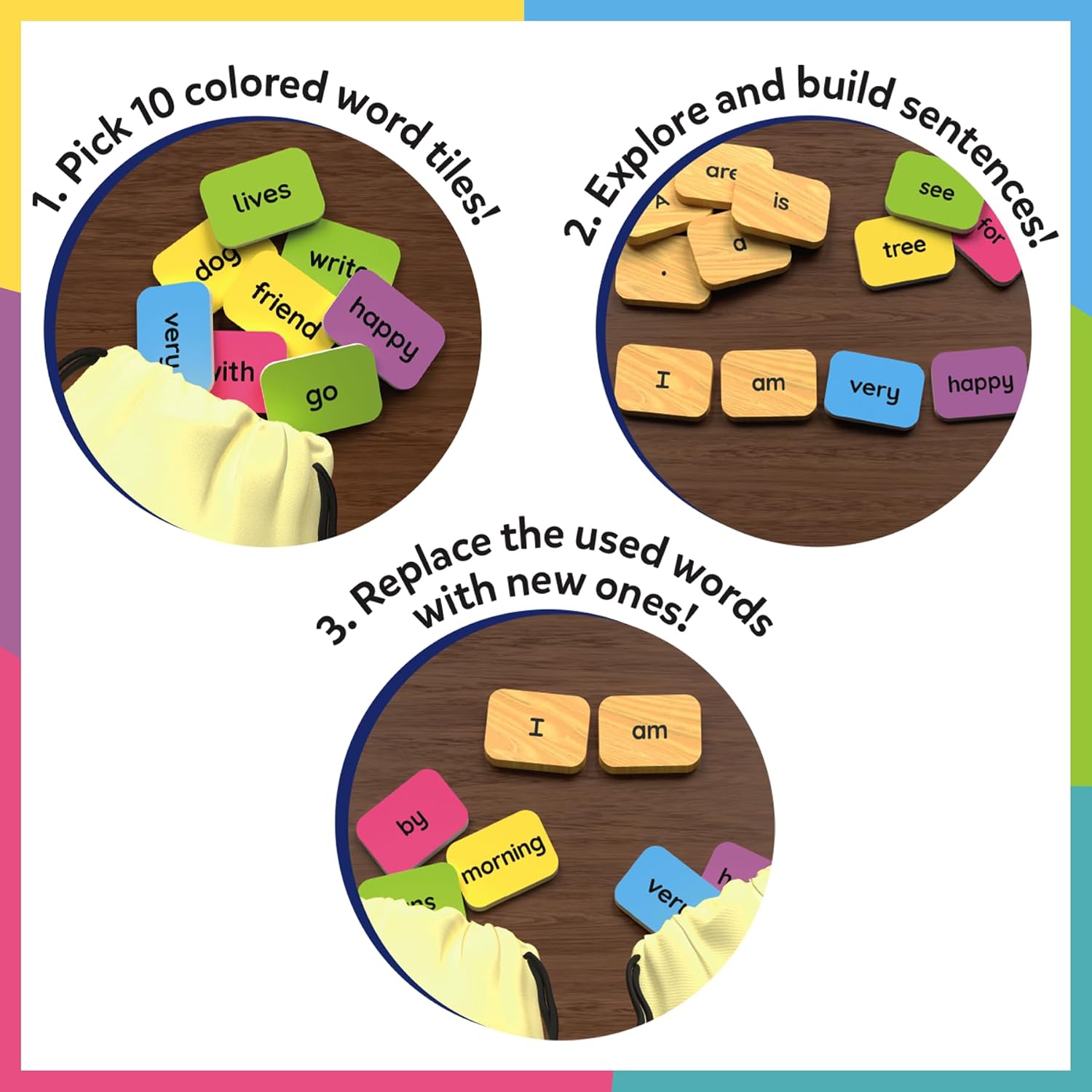 Thumbnail 4 de Skillmatics Sentence Search 120+ tiles