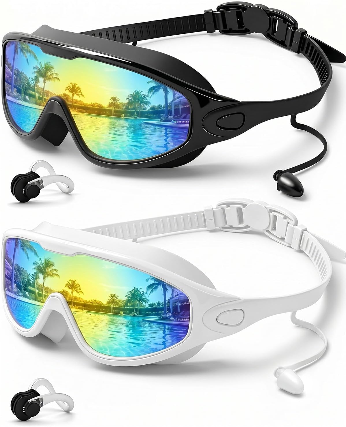 Thumbnail 6 de Rantizon Swim Goggles 2 Pack: 180° Panoramic View, Anti-Fog & UV Protection