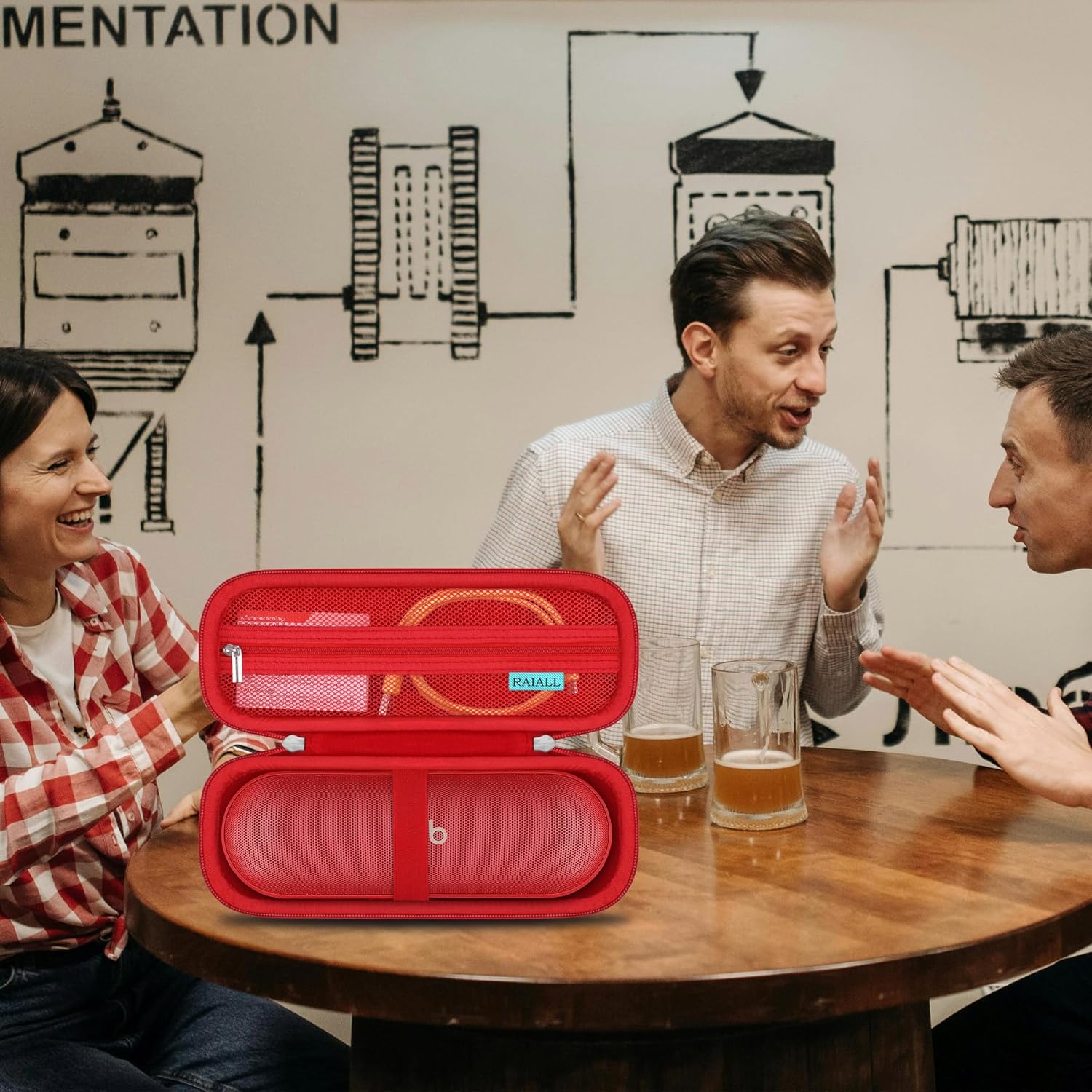 Thumbnail 6 de RAIALL Carrying Case for Beats Pill (Latest Release) – Protective Hard Case in Red