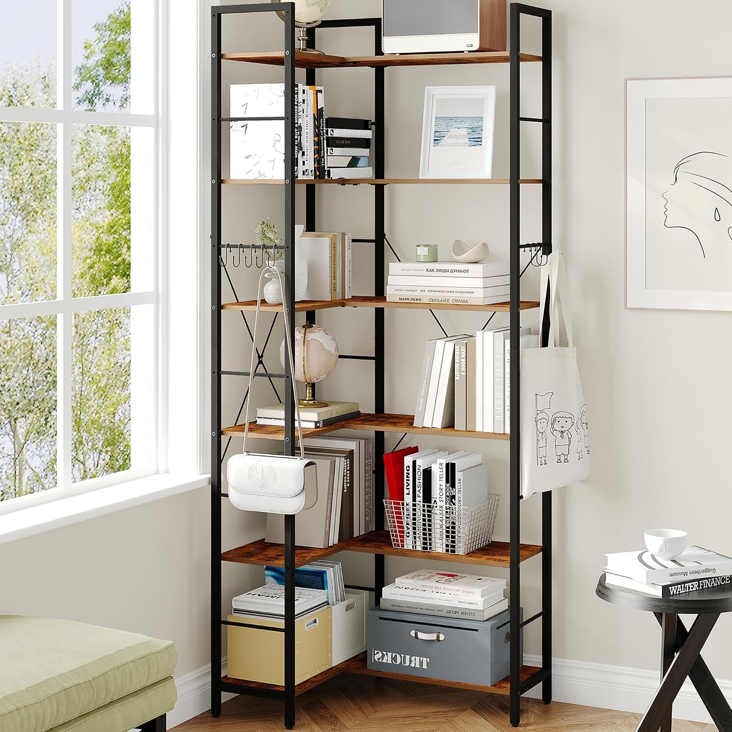 Detalle 2 de Hzuaneri BC29601B libreria angolare 185 cm