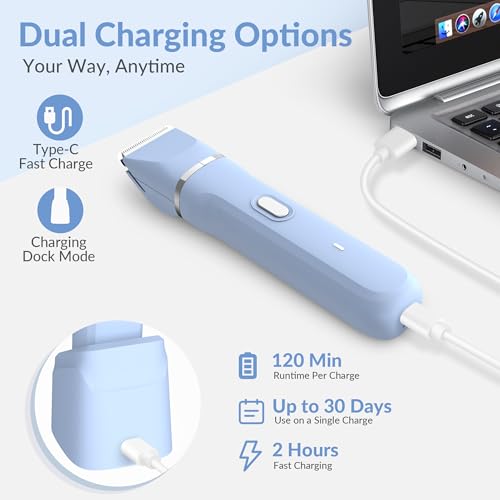 Detalle de KINGTEE 5-in-1 Bikini Trimmer USB-C Rechargeable 🪒