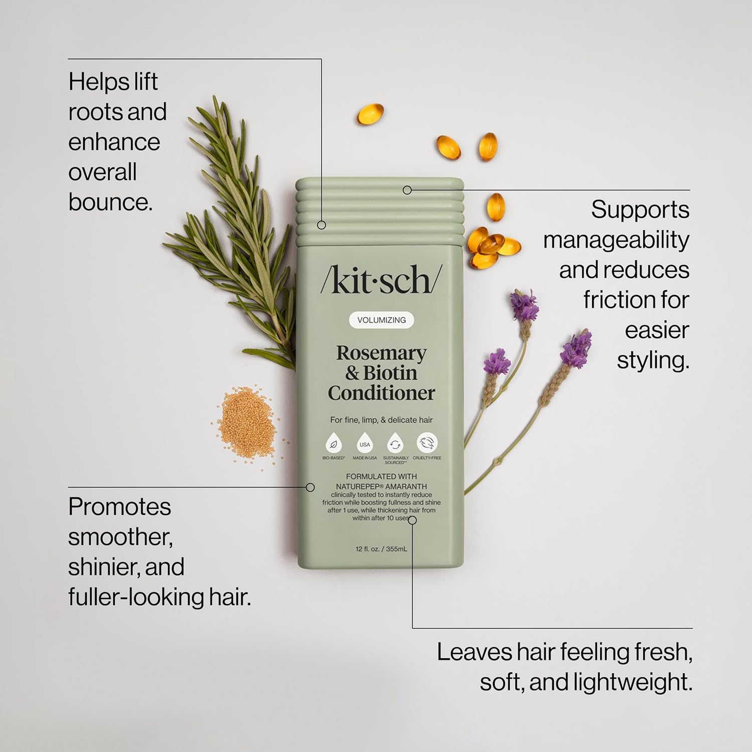 Detalle 2 de Kitsch Volumizing Rosemary & Biotin Liquid Conditioner