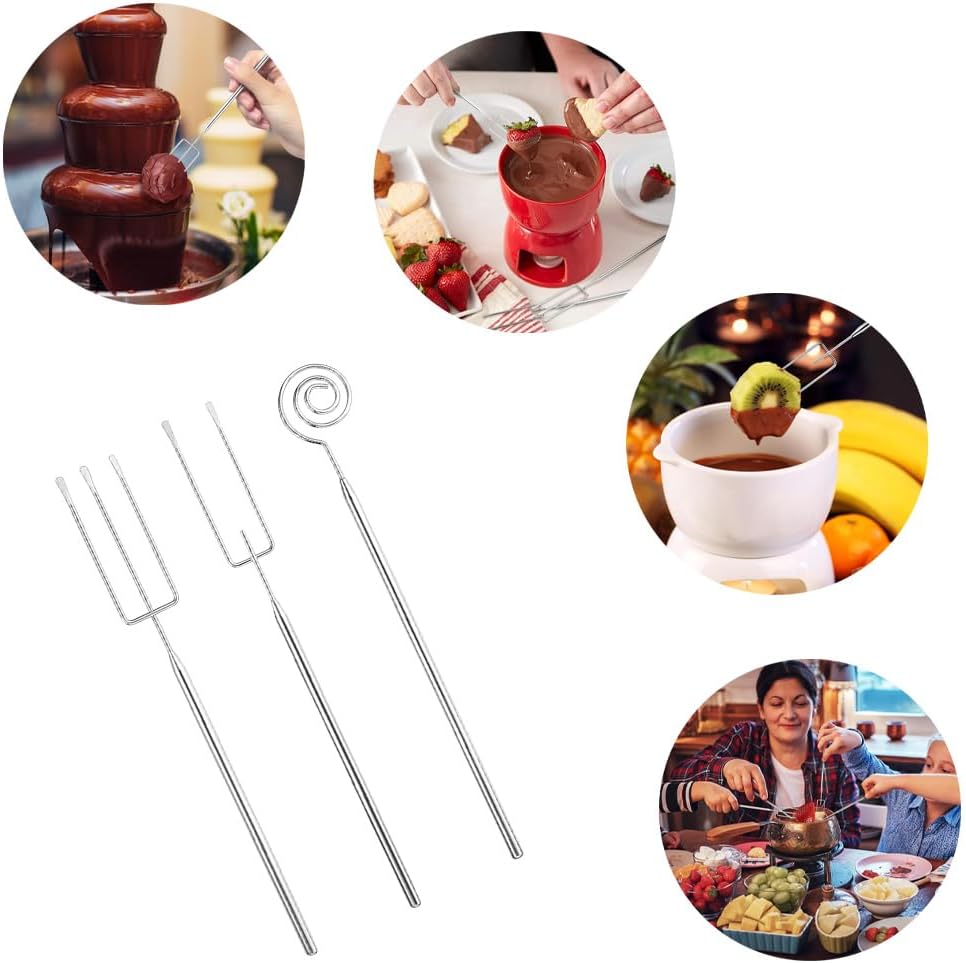 Thumbnail 5 de 3 Stück Pralinengabel-Set aus Edelstahl (Schokolade, Pralinen & Trockenwaren) – 20 cm