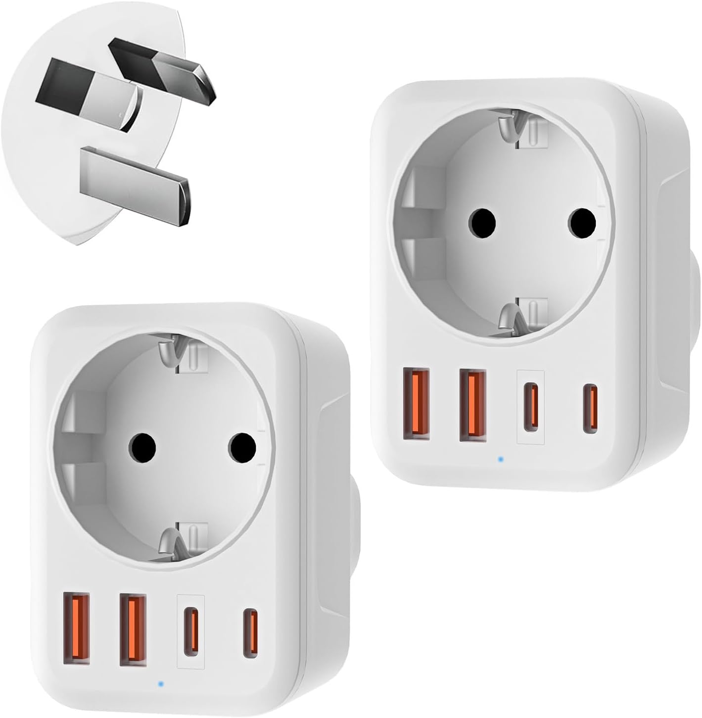 Detalle de Denlane Reiseadapter 2er Set 5-in-1