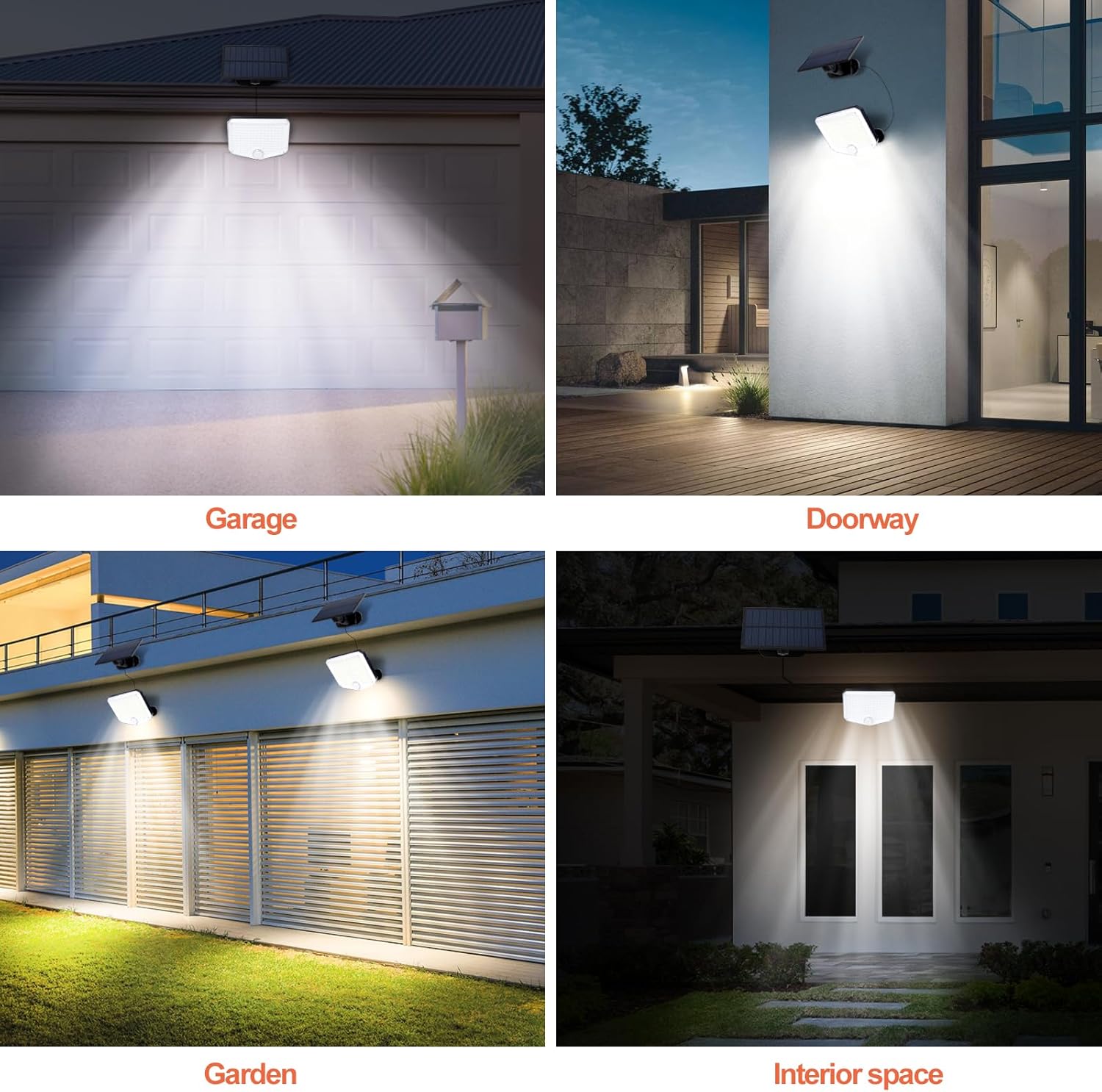 Thumbnail 4 de JumJam Solar Flood Lights Outdoor with 153 LEDs, PIR Motion Sensor & 3 Modes (IP65, split design)