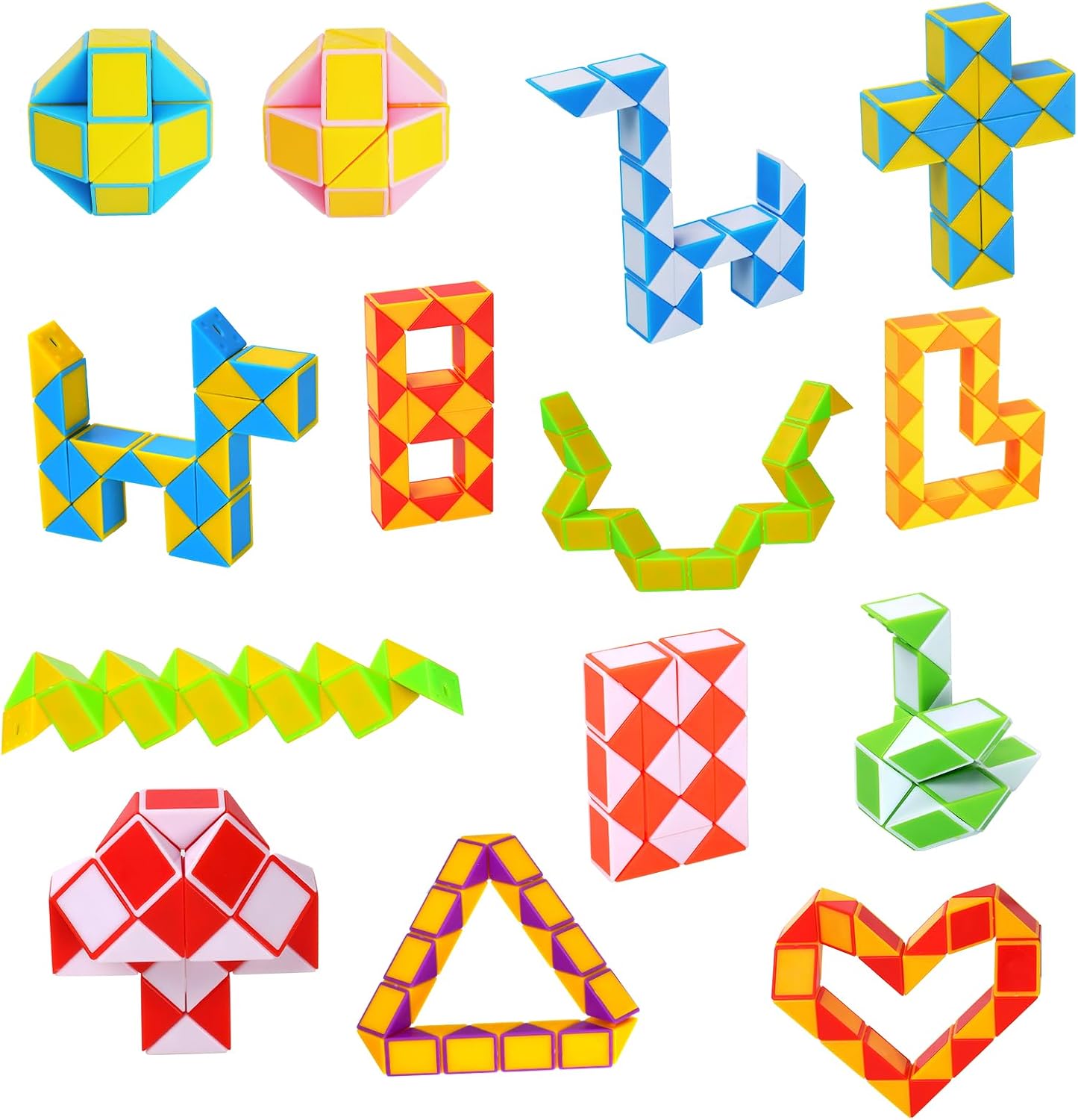 Detalle de Ainiv 3526786 – magiczny wąż-puzzle 3D z 24 ruchomymi segmentami