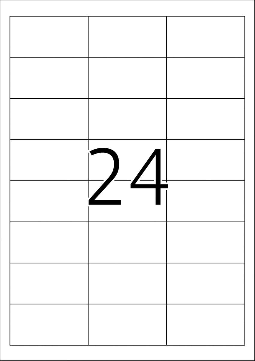 Thumbnail 1 de TopStick 8736 Universal Etiketten – 64,6 × 33,8 mm, 2400 Stück, selbstklebend, matt, DIN A4