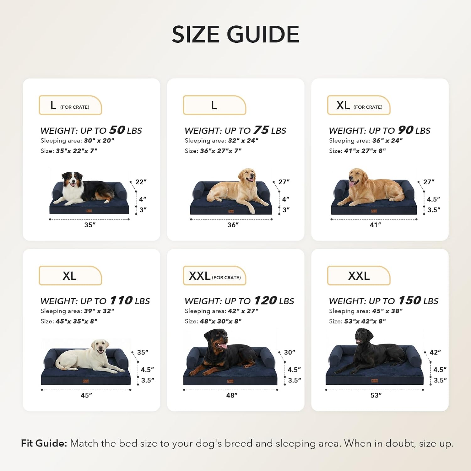 Detalle 1 de Casa Paw Orthopedic Dog Bed 41x27in