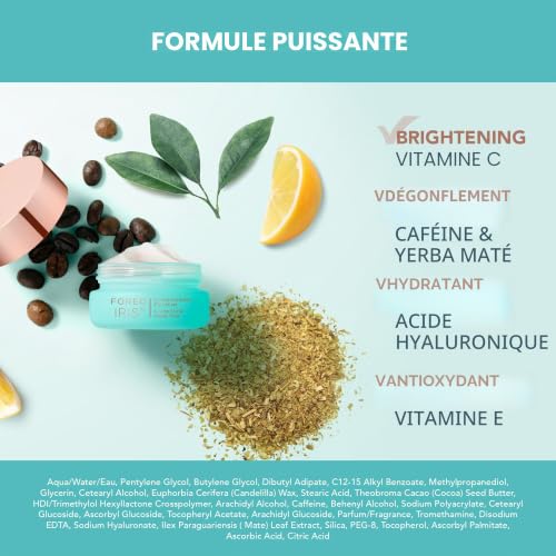 Detalle de FOREO Iris Vitamin C Eye Cream – Soin contour des yeux à la vitamine C et caféine, 15 ml