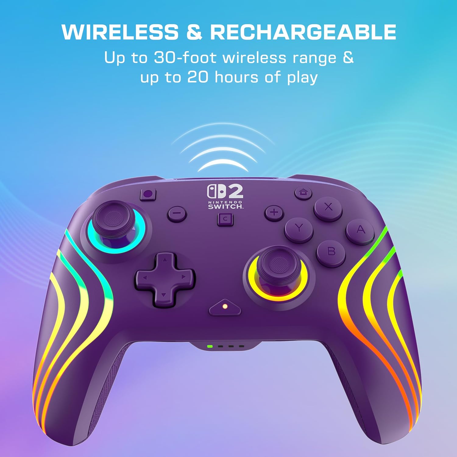 Thumbnail 6 de Turtle Beach Afterglow Wave Purple Wireless RGB Gaming Controller (Officially Licensed for Nintendo Switch 2)