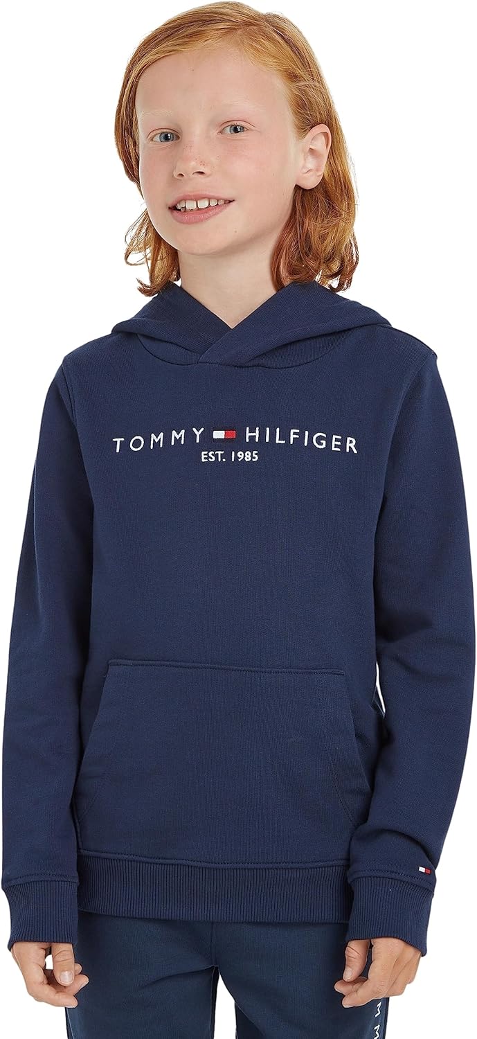 Detalle de Felpa con cappuccio Tommy Hilfiger Essential Hoodie Bambini Unisex – stile classico e comfort