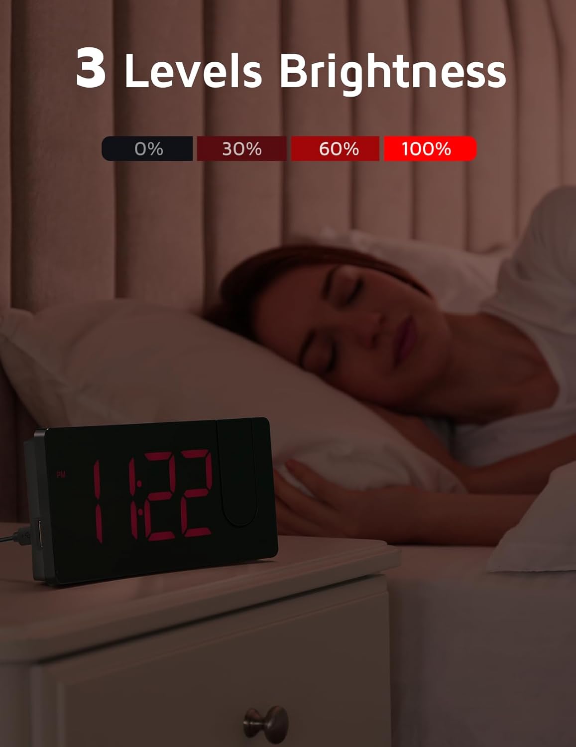 Thumbnail 3 de GOLOZA Projection Alarm Clock Bedside