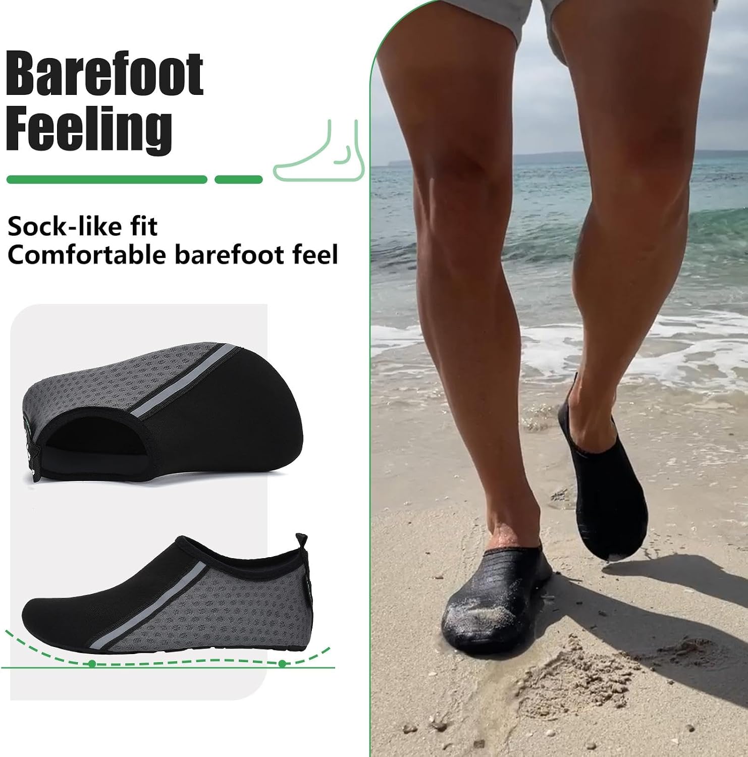 Detalle de SAGUARO Scarpette da Scoglio – Scarpe sportive acquatiche unisex, modello resistente e comodo