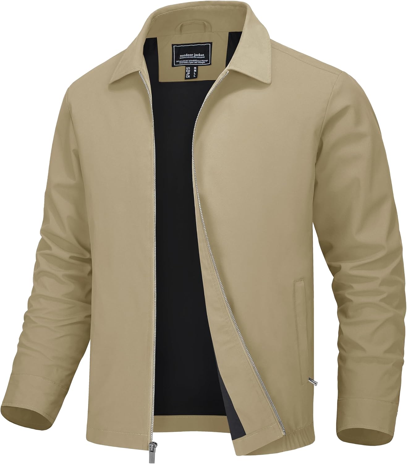 Detalle de MAGNIVIT MT-420 Men's Lightweight Windbreaker Bomber Jacket with Pockets