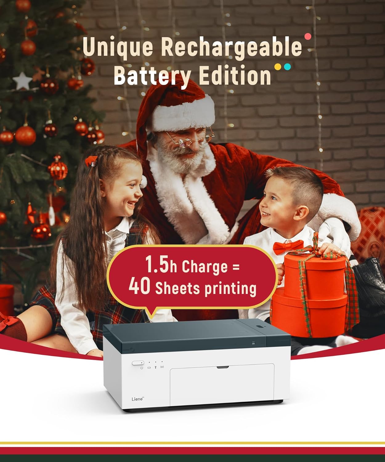 Detalle 2 de Liene White M200 4x6 Wireless Photo Printer
