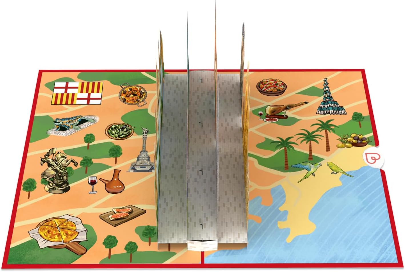 Thumbnail 2 de papercrush® Pop-Up Karte Barcelona – besondere 3D-Geburtstagskarte oder Geldgeschenk für Reisekasse