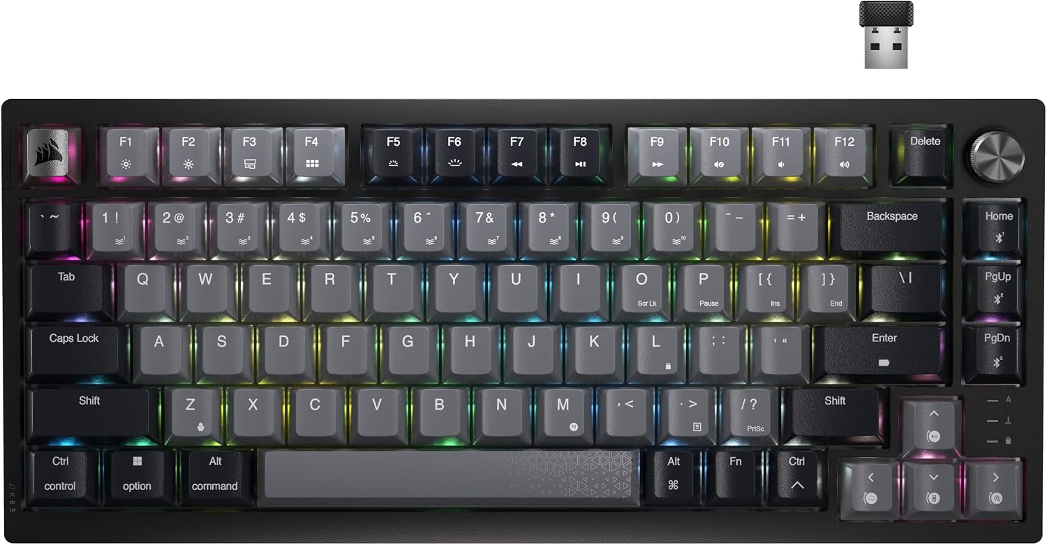 Detalle de Corsair K65 PLUS Wireless 75% RGB Tastiera