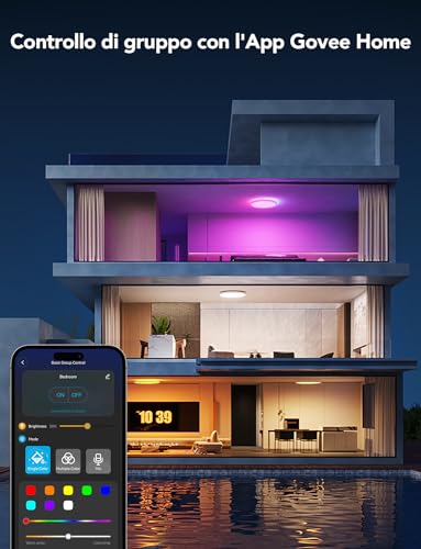 Thumbnail 6 de Govee RGBIC LED Plafoniera a Soffitto 2400 lm – 30 cm, design ronde, controllo vocale e scena RGBIC