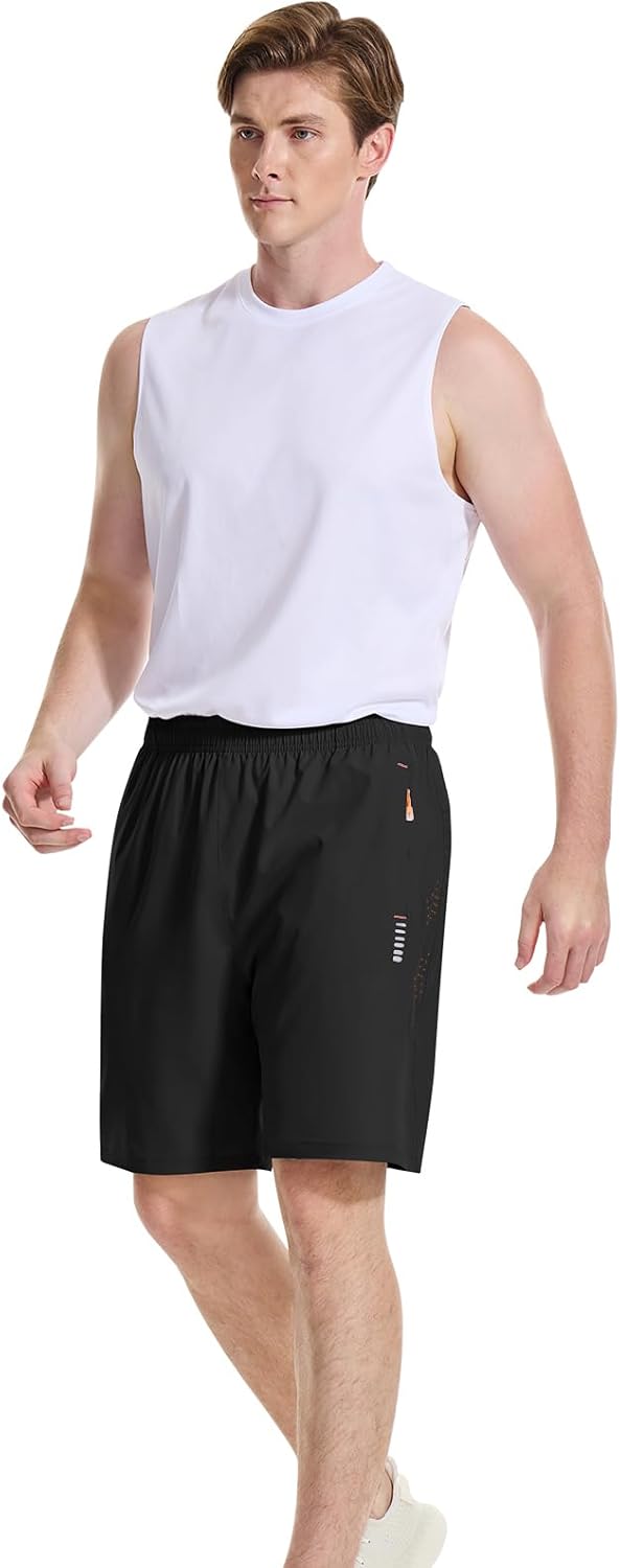 Detalle 2 de Gaiatiger Men’s Running Gym Shorts with Zip Pockets – quick-dry, breathable training shorts
