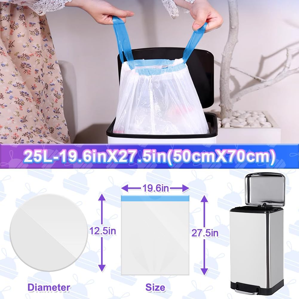 Detalle 1 de AOSULI 25L Bin Liners with Drawstring Tie Handle 🗑
