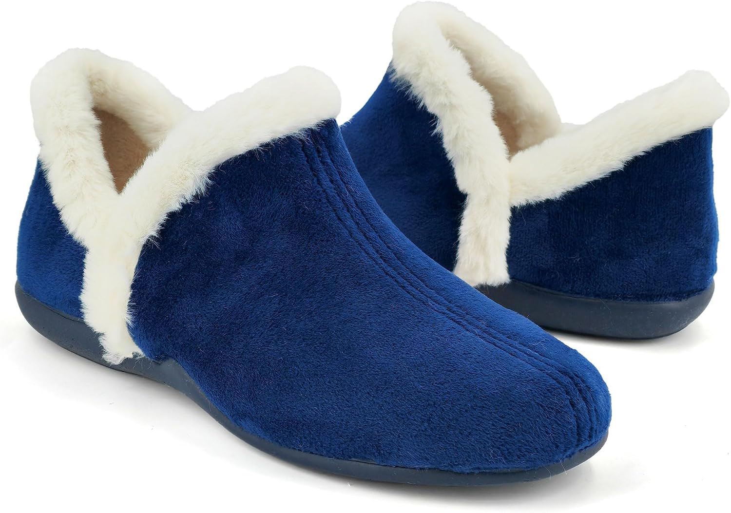 Thumbnail 2 de JOMIX damespantoffels in fluweel, ballerina-stijl voor de winter