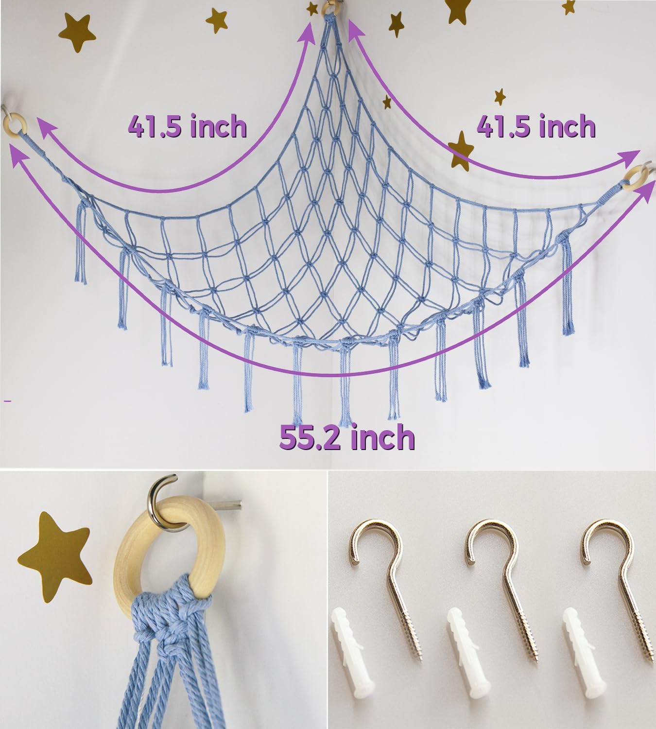 Detalle 2 de Teddy Hammock Toy Storage: A practical, charming stuffed animal organiser