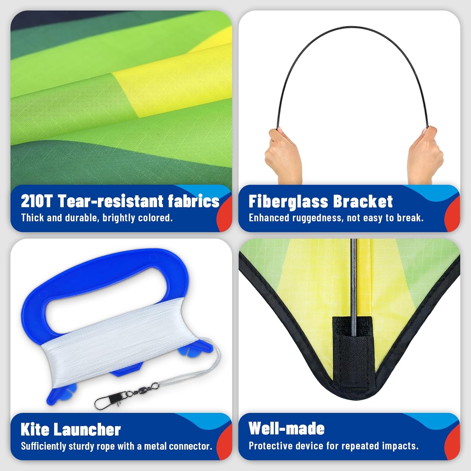 Thumbnail 3 de Delta Kite Set for Kids and Adults — Easy Launch Delta Kite, Perfect for Beaches and Parks