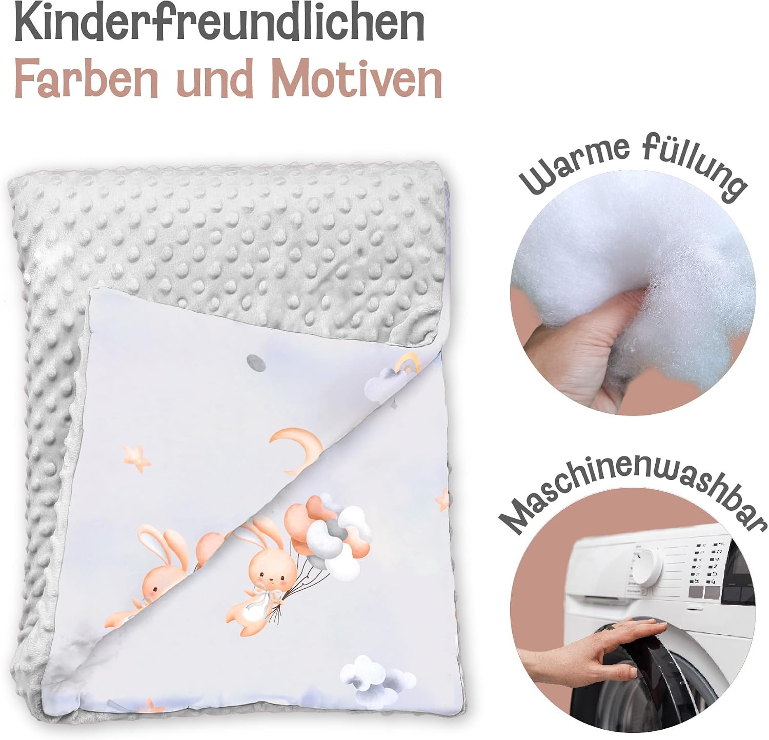 Thumbnail 4 de Babydecke Kuscheldecke 75x100 cm Winterdecke