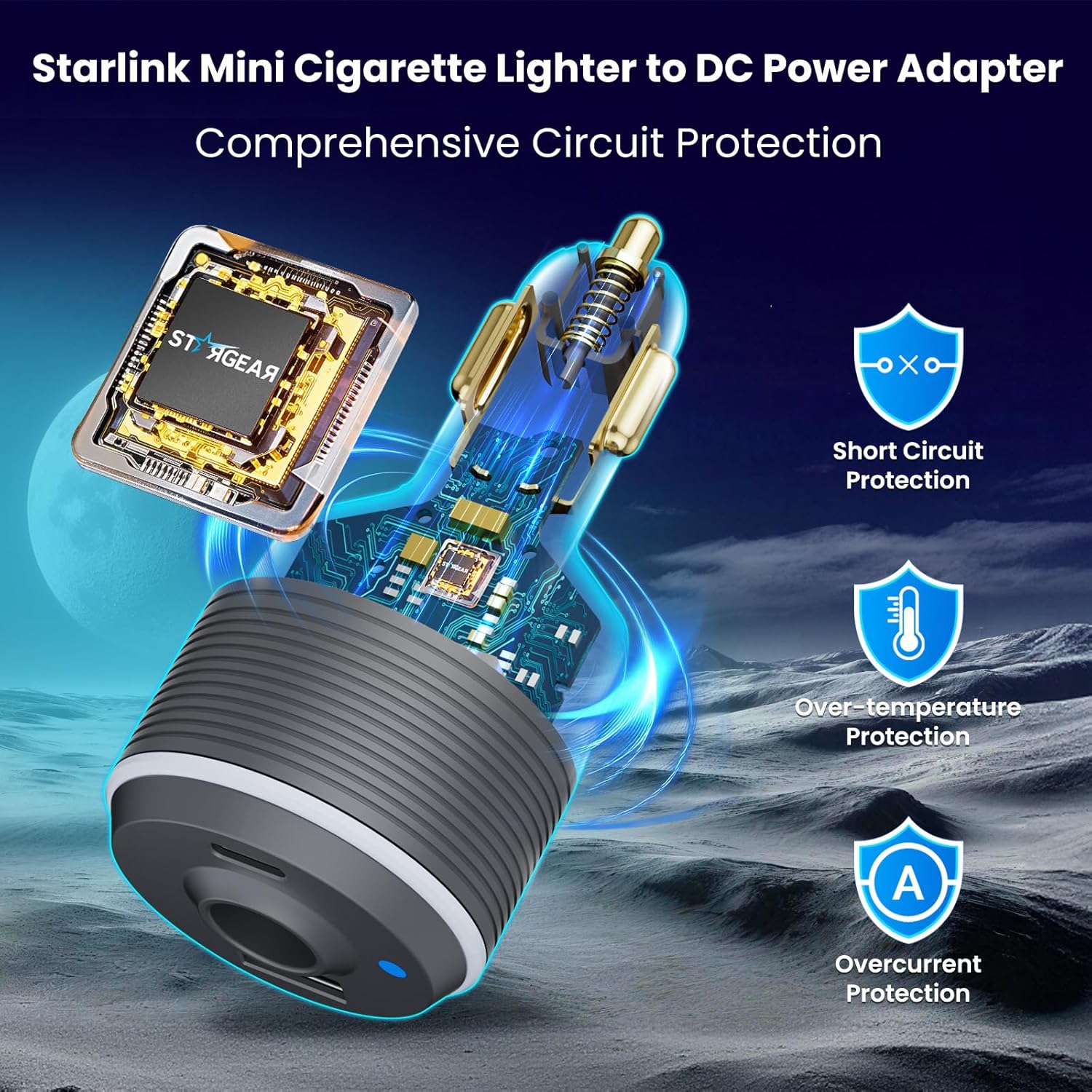Thumbnail 4 de Starlink Mini Car Adapter (3-in-1) with Dual USB Ports and 12V to 24V Step Up Converter
