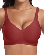 Detalle de Jiuday Bügelloser Push-up BH ohne Bügel mit Jelly-Stripe-Silikon & V-Ausschnitt für T-Shirt-Optik