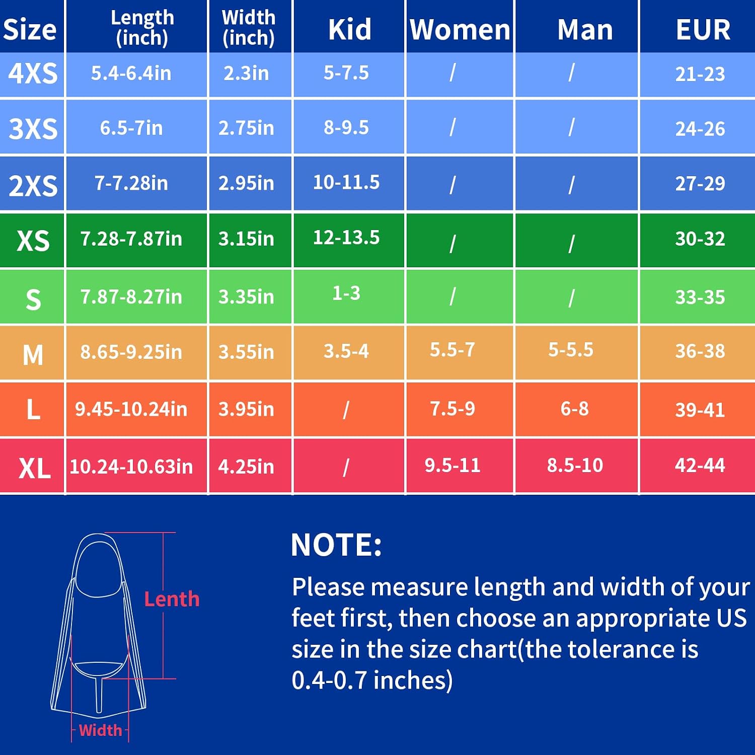 Thumbnail 6 de Prsca Kids Short Swim Fins — Lap Training Flippers for Pool Youth Beginners