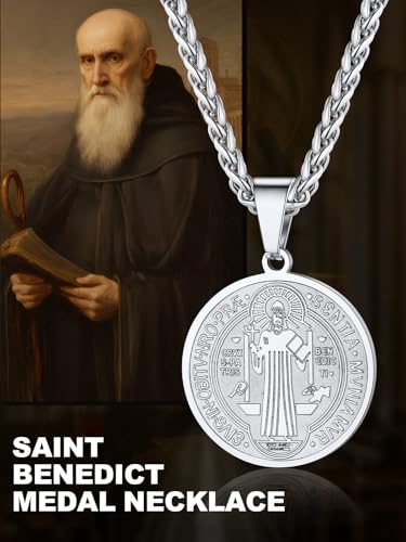 Detalle 2 de U7 Medalla San Benito 37 mm collar hombre