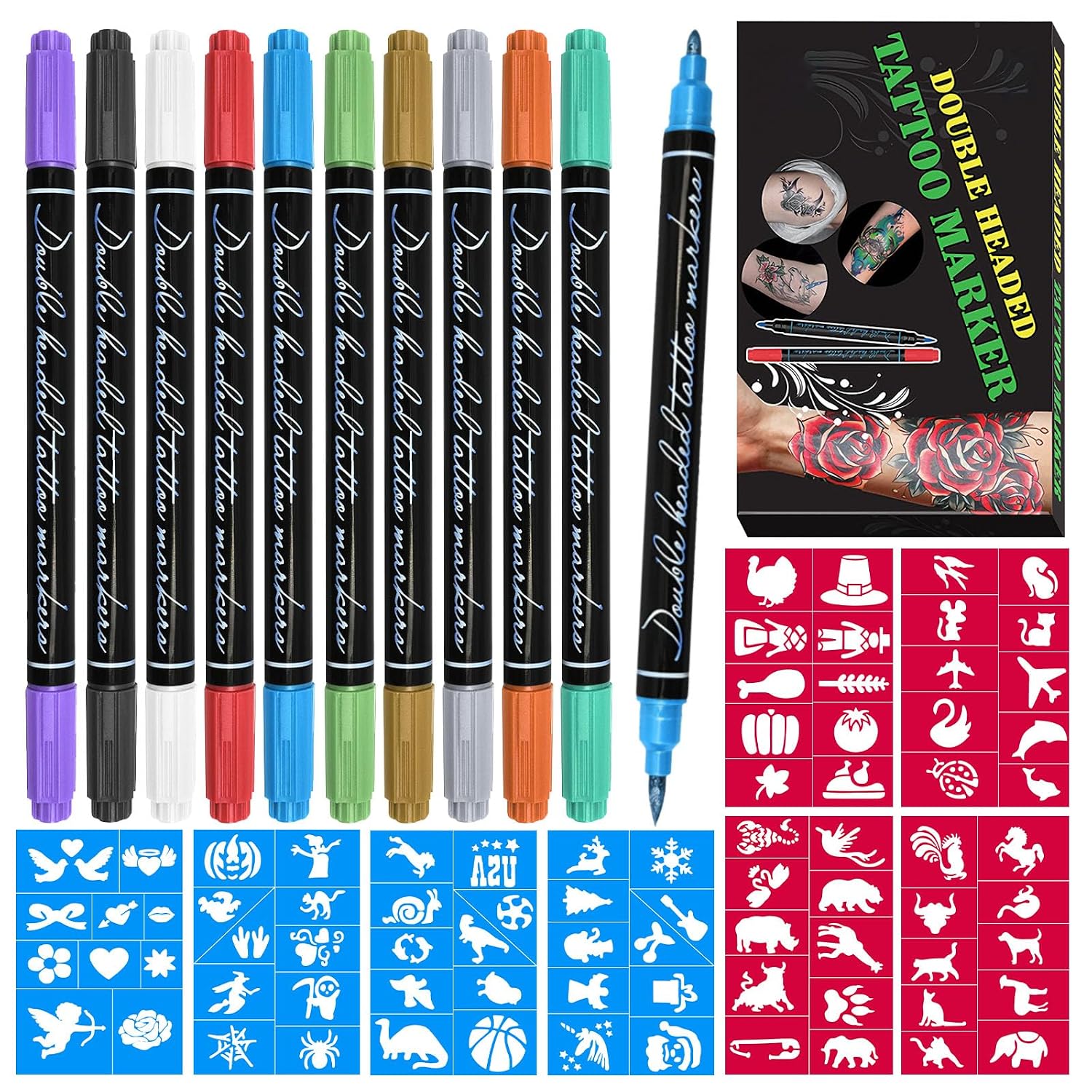 Detalle de Razet Tattoo Stifte Kinder 10 Stück Glitzer Set