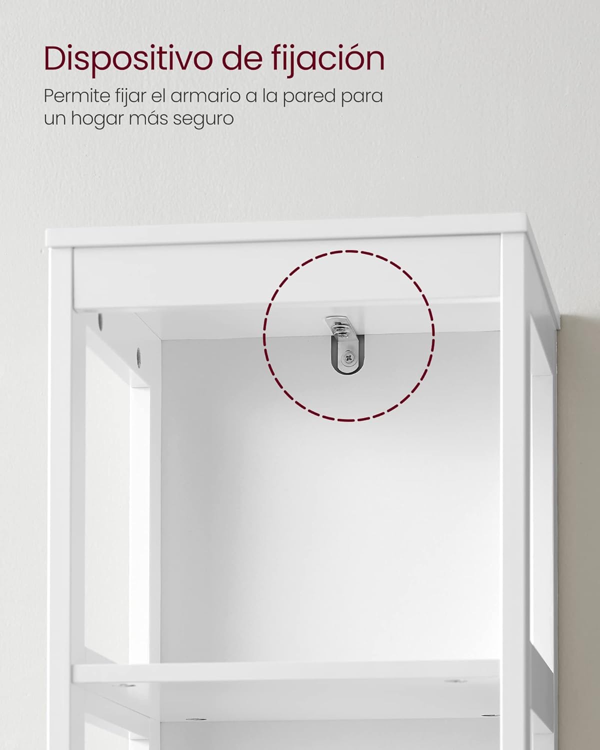 Thumbnail 6 de VASAGLE Armario Alto de Baño con Cajones y Estantes