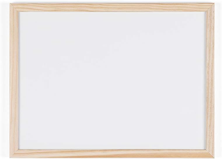 Thumbnail 1 de Bi-Office Budget - Tableau Blanc Magnétique 40 x 30 cm avec cadre en bois (1 marqueur + 2 aimants)