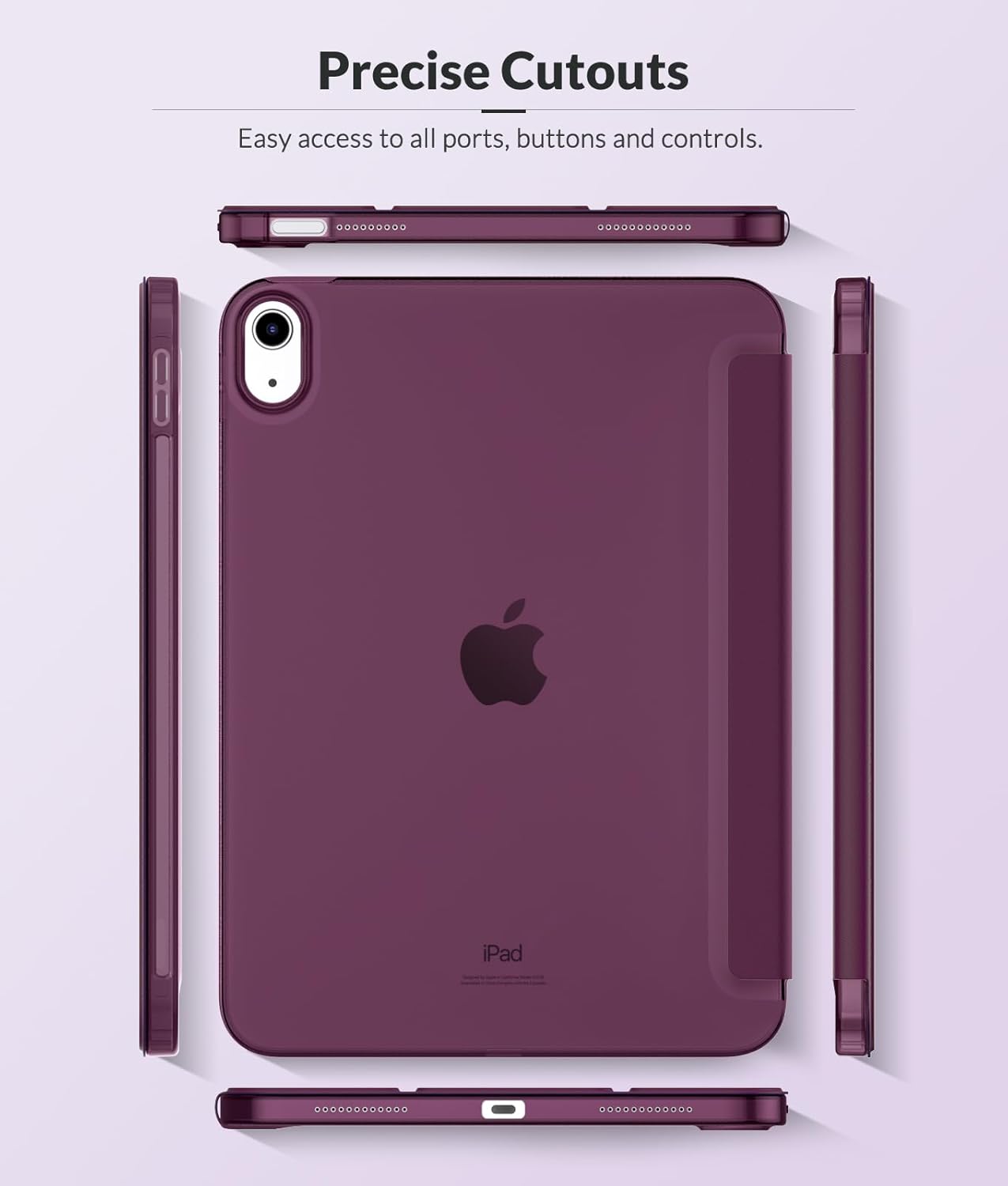 Thumbnail 5 de MoKo Case for New iPad (A16) 11th Gen / 10th Gen 2022 – Dark Purple