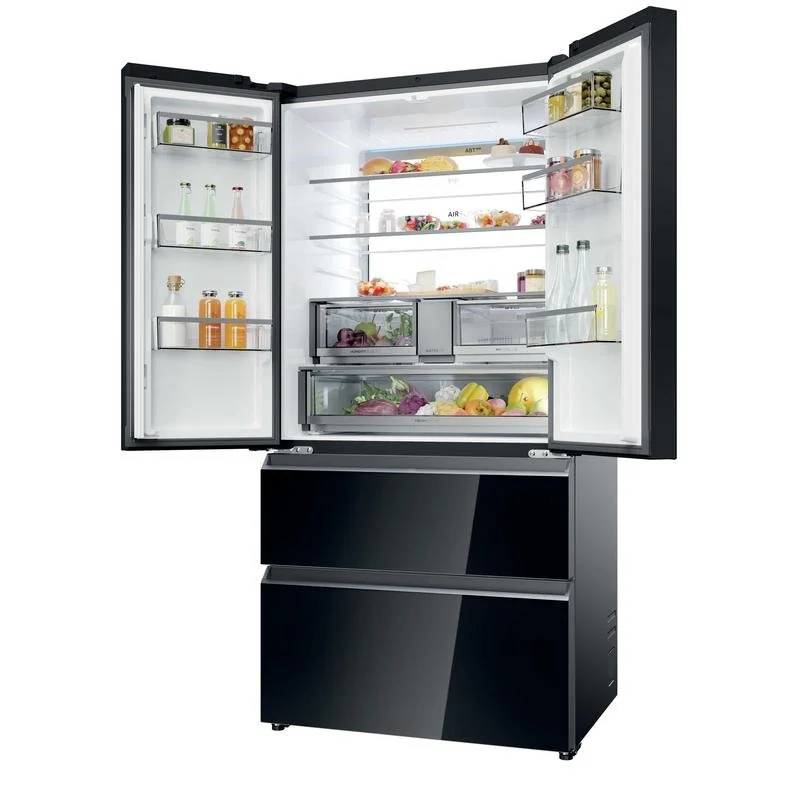 Detalle 2 de Haier HFR79F19DFGB, frigorífico de cuatro puertas No Frost de 703 L, negro y WiFi