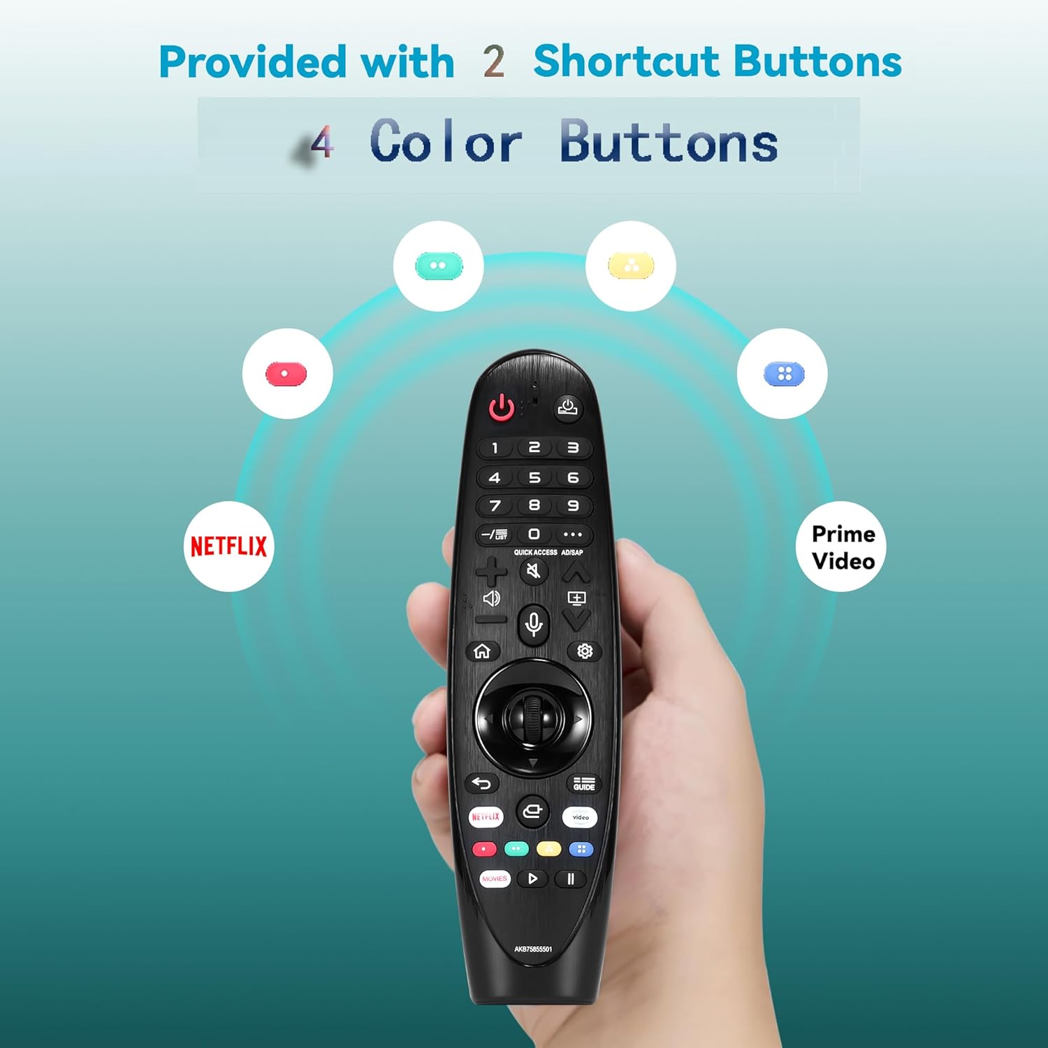 Thumbnail 5 de LG Magic Voice Remote Replacement for 2017-2022 Smart TVs (MR22GA MR21GA MR20GA MR19BA AKB75855501)