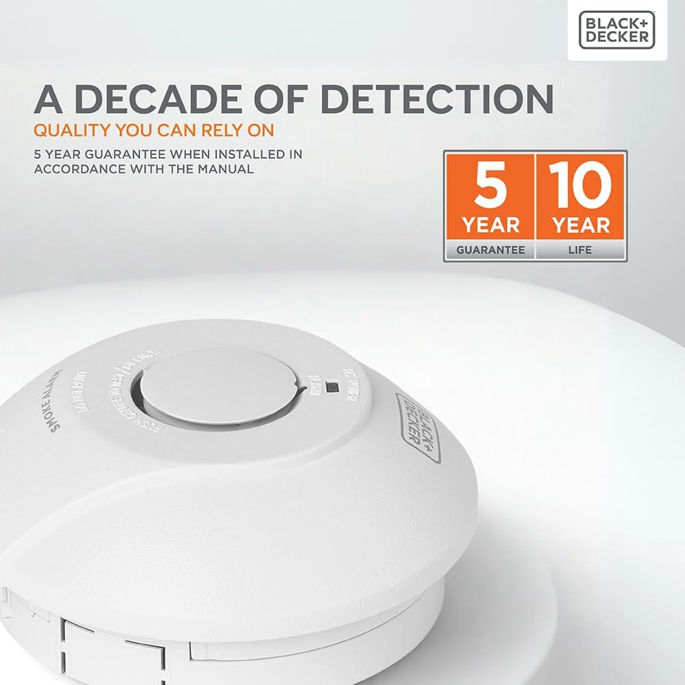 Detalle 2 de BLACK+DECKER Mains Smoke Alarm 1 interlinked unit