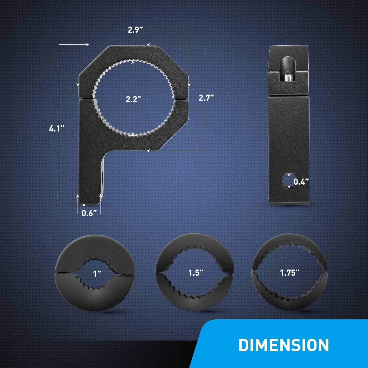 Detalle 2 de Nilight 90020B 2-Pack Mounting Bracket 🔩