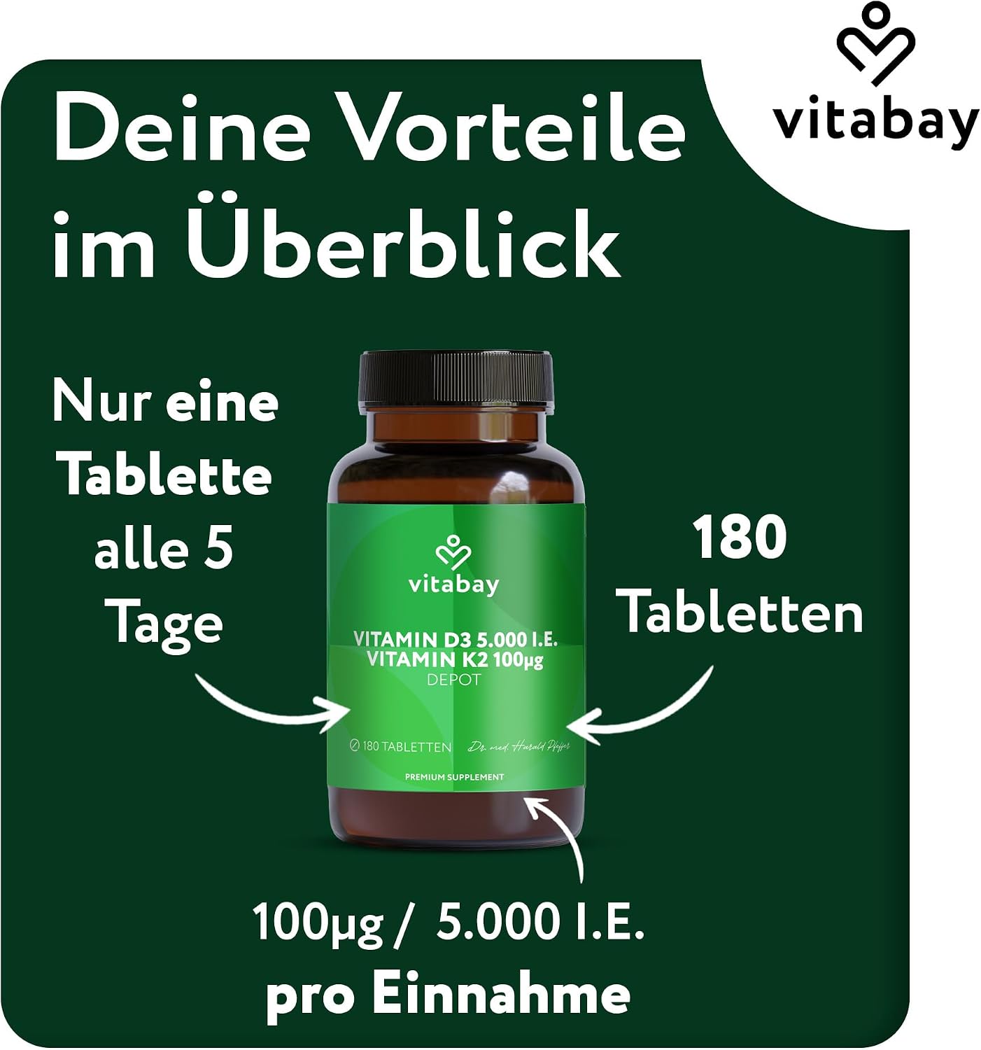 Thumbnail 5 de Vitabay Vitamin D3 + K2 Depot