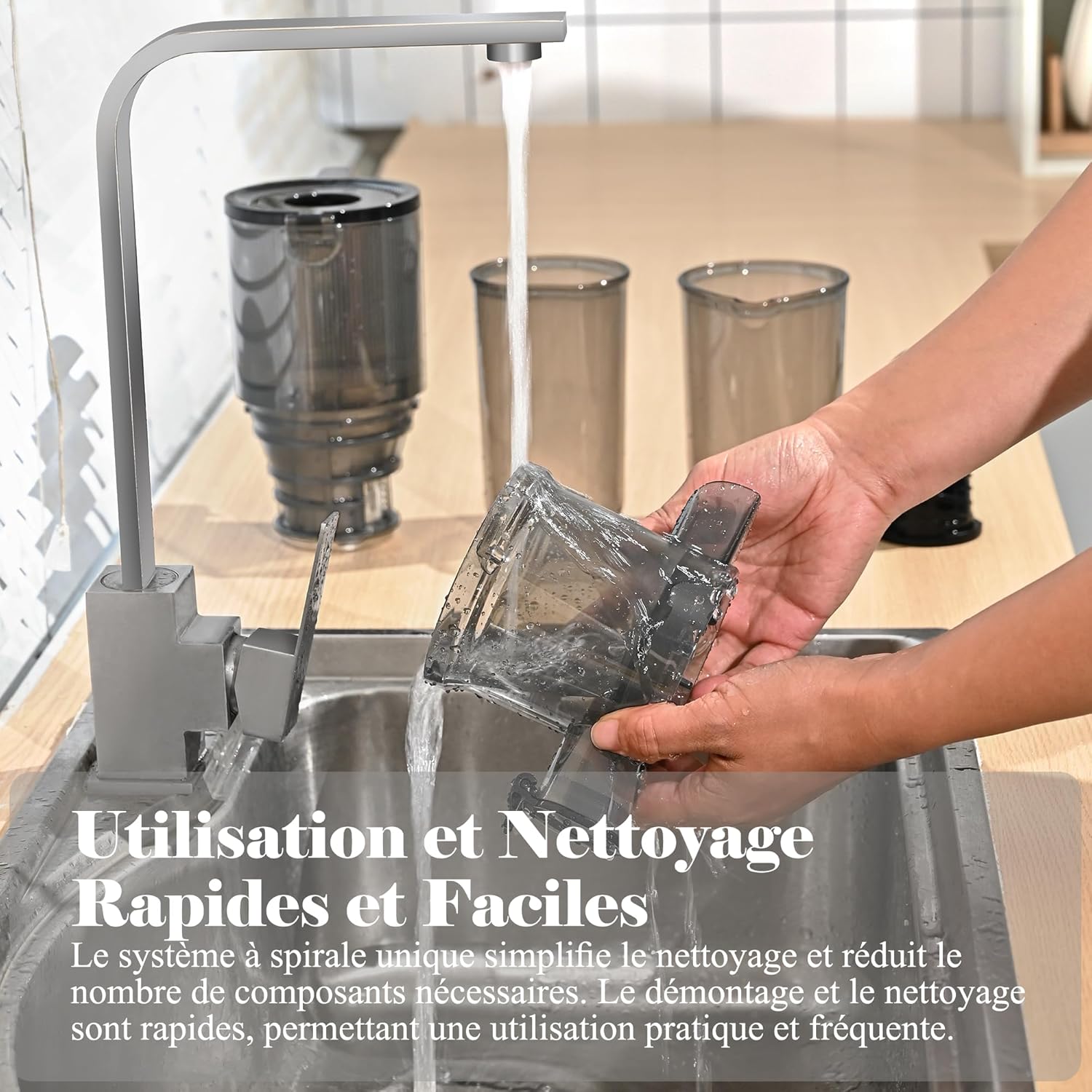 Thumbnail 5 de Extracteur de jus Fretta Slow Juicer (pression à froid) grand diamètre 108 mm, capacité 1 L, 200 W, sans BPA