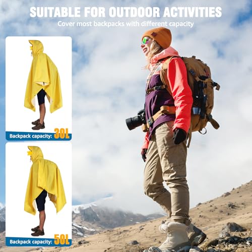 Thumbnail 6 de ANYOO Wasserdichter Regenponcho Unisex – leicht, komprimierbar, vielseitig