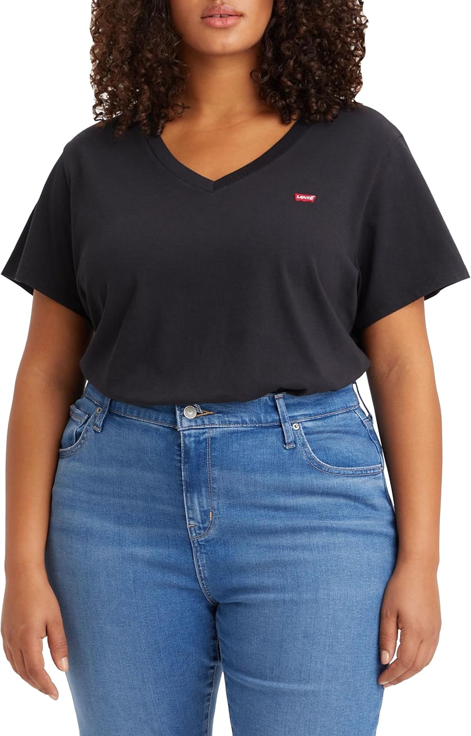Detalle de Levi's Plus Size V-Neck Tee Donna