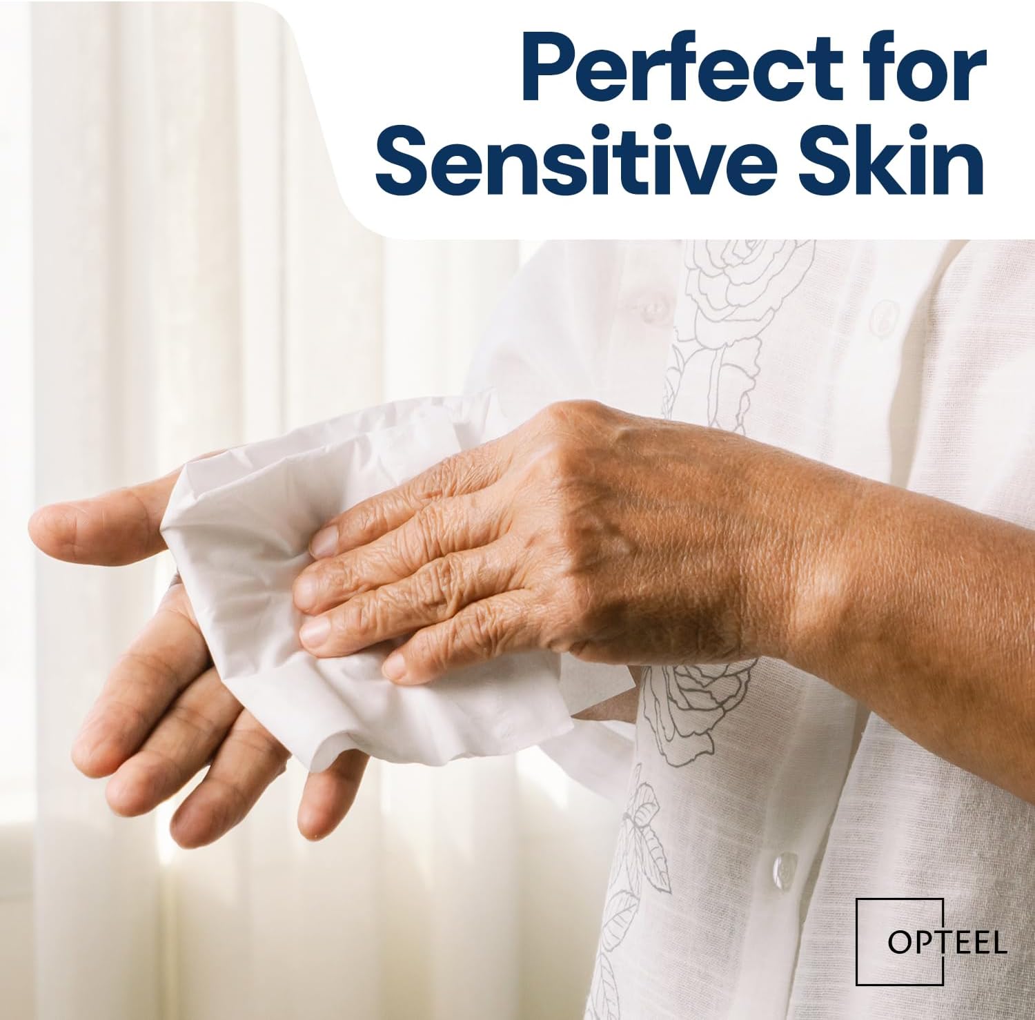 Thumbnail 4 de OPTEEL Extra-Large Adult Wet Wipes (8" x 13") for Elder Care & Incontinence, Pre-Moistened with Vitamin E & Aloe