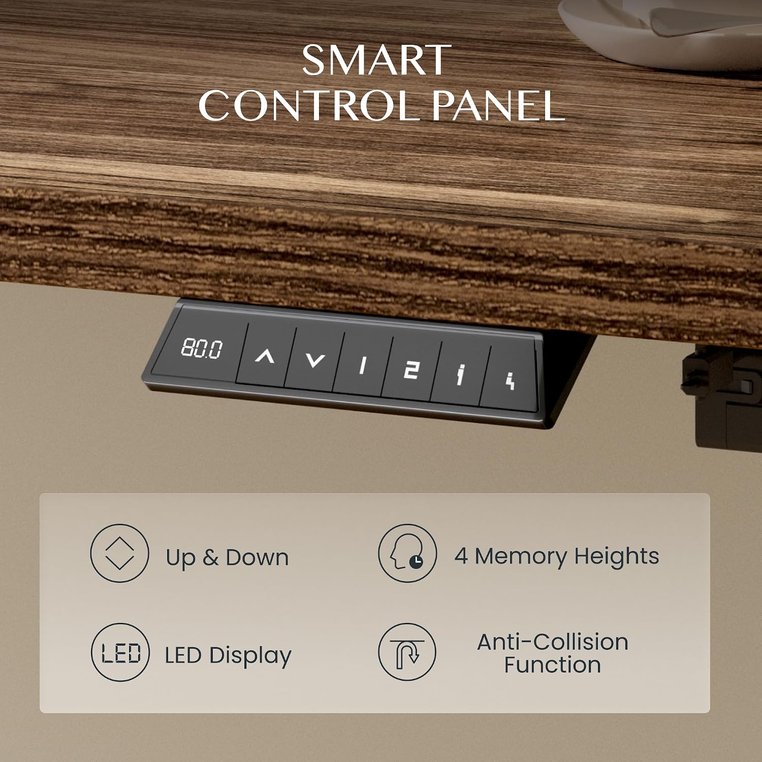 Thumbnail 6 de FlexiSpot CylineX Electric Standing Desk, 160 x 80 cm, Memory Presets