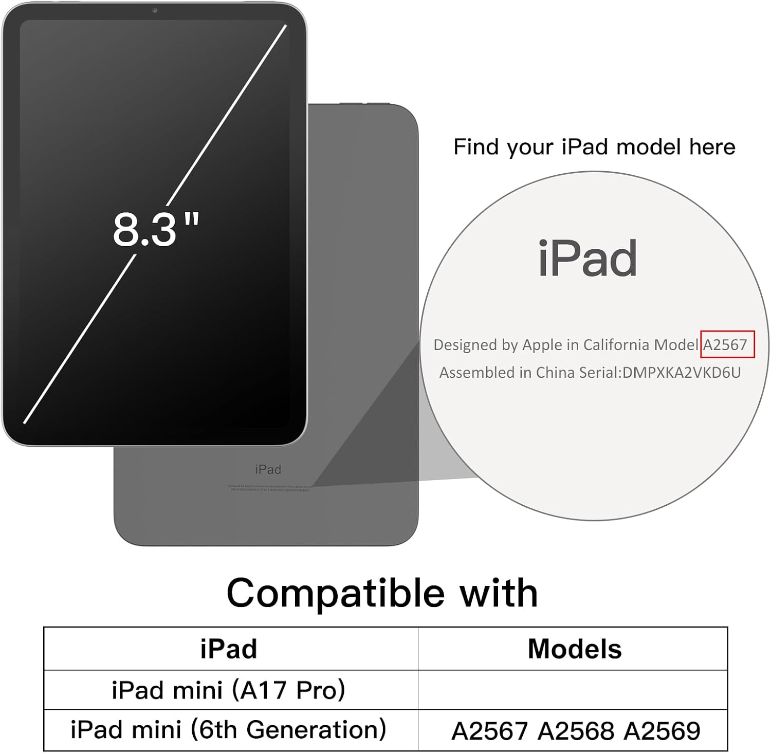 Detalle 2 de JETech Hülle iPad mini 7. Generation